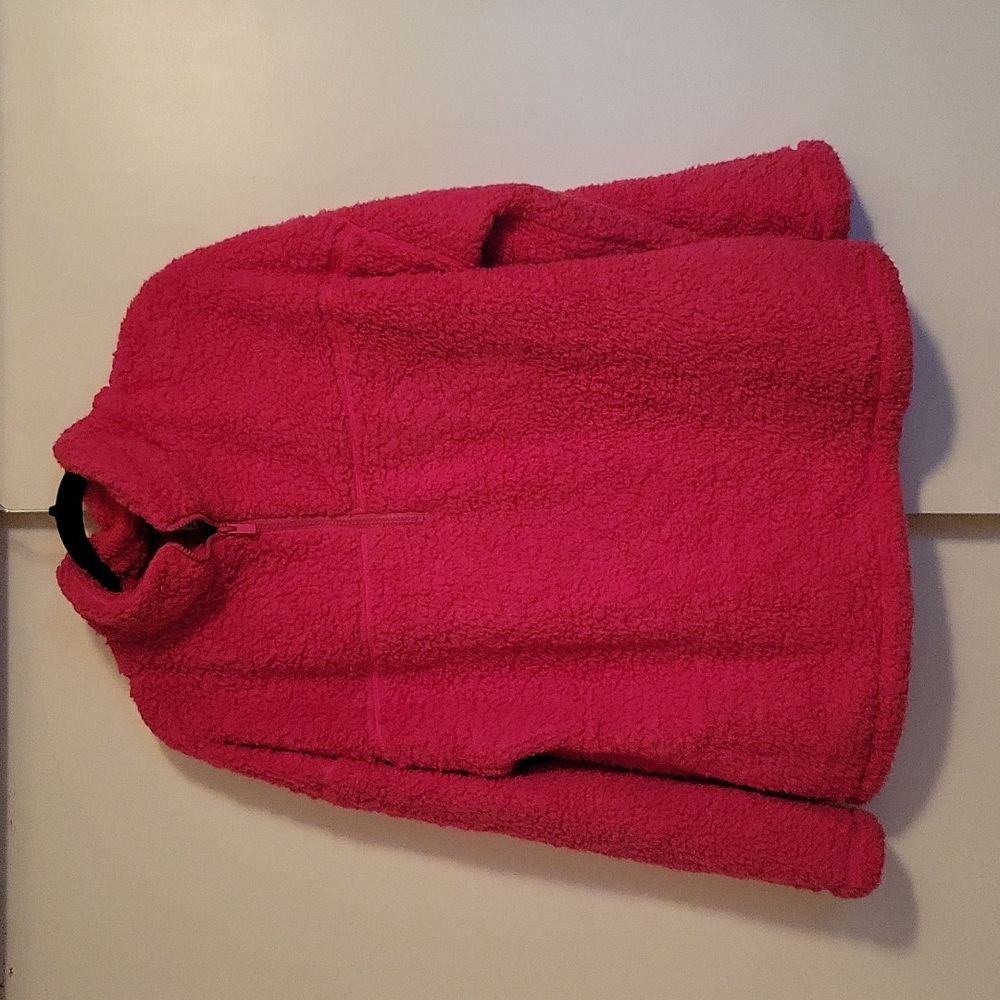 Super fuzzy & warm hot pink 1/4 zip pullover size XL